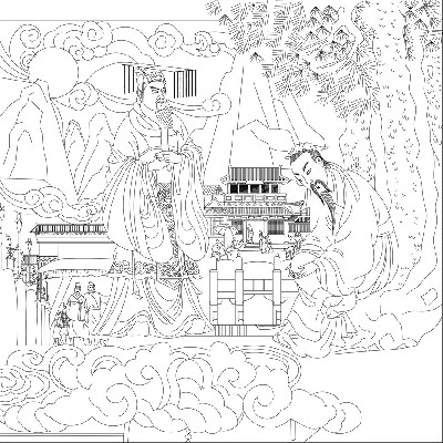 人文歷史浮雕雕塑原創(chuàng)手繪設(shè)計稿