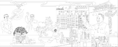 紅色黨建浮雕雕塑原創(chuàng)手繪設(shè)計稿